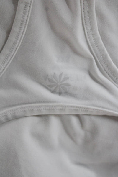 Athleta Women Basic Cotton Scoop Neck Sleeveless Tank White Size 2XS