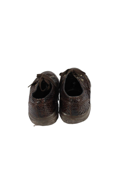 Superga X Roberto Cavalli Womens Python Snakeskin Sneakers Brown Size 38 8