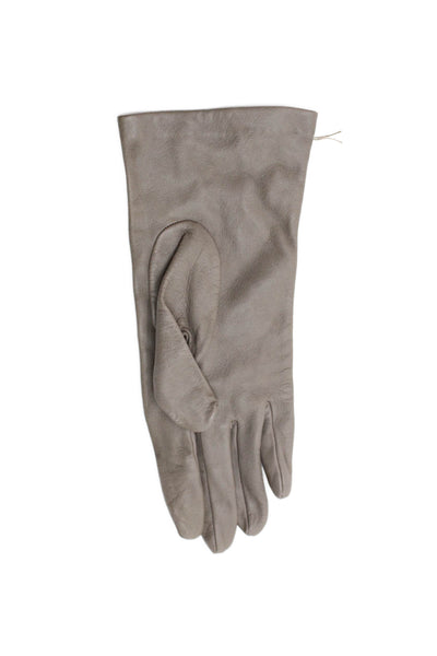 Neiman Marcus Womens Leather Pull On Driving Gloves Marble Grey Size 7