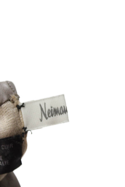 Neiman Marcus Womens Leather Pull On Driving Gloves Marble Grey Size 7