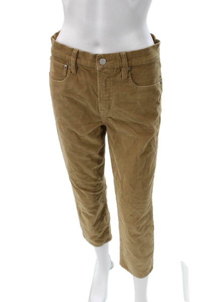 J Crew Womens Corduroy Chino Pants Beige 23in Inseam Size 28P