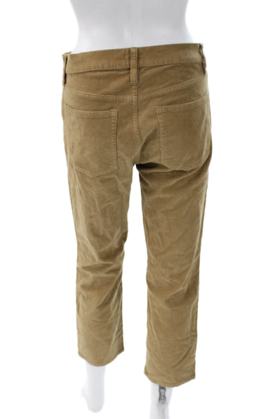 J Crew Womens Corduroy Chino Pants Beige 23in Inseam Size 28P