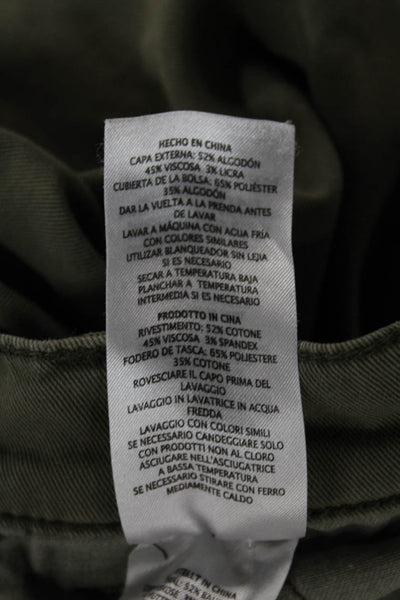 Current/Elliott Womens Chino Pants Green Size 27