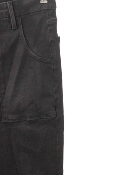 Frame Womens Black Bootcut Jeans High Waist Cotton Button Size 27