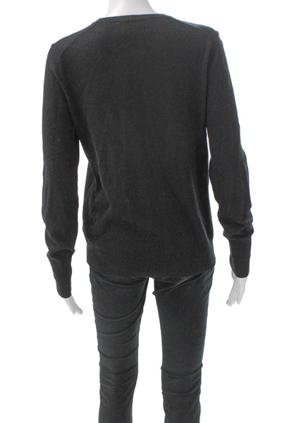 Everlane Women Cashmere V-Neck Pullover Gray Long Sleeve Solid Size S