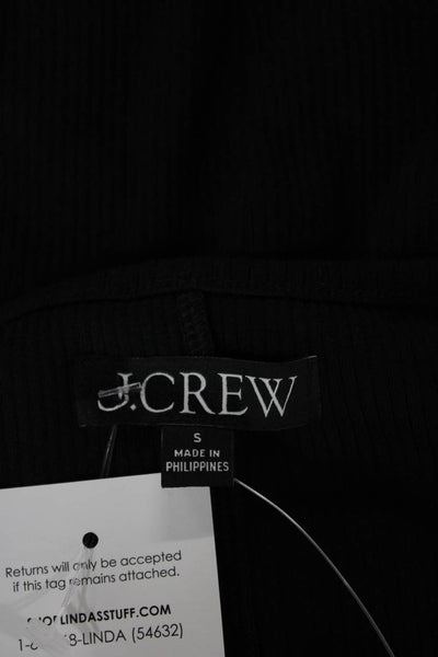 J Crew Women Basic Gray Square Neck 3/4 Sleeve Button T-Shirt Size S