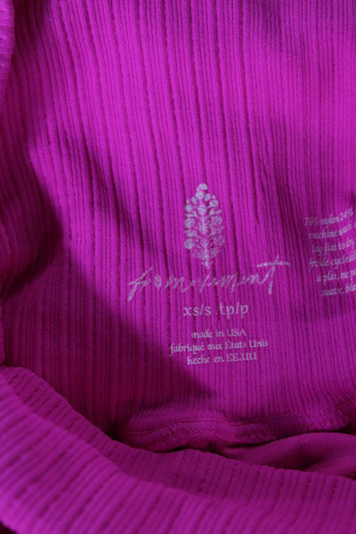 FP Movement Women Ankle Leggings Pink Nylon Size XS