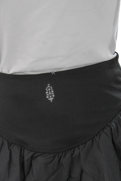 FP Movement Womens Mini Skirt Gray Polyester Pull On Solid Size S