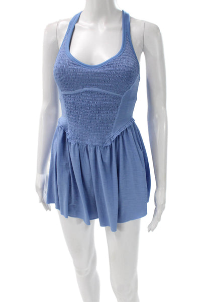 FP Movement Womens Blue Halter Sleeveless Playsuit Polyester Petite Size XS