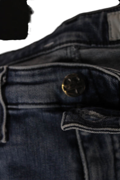 AG-ED Denim Womens Skinny Jeans Blue Cotton Mid Rise Size 24