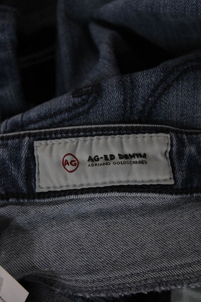 AG-ED Denim Womens Skinny Jeans Blue Cotton Mid Rise Size 24