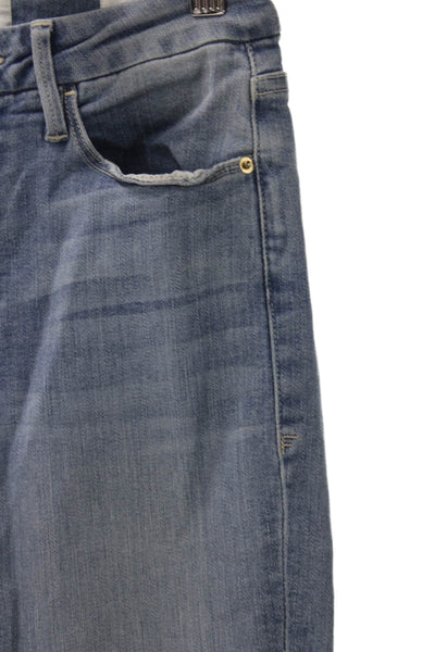 Frame Womens Straight Blue Mid Rise Cotton Jeans Size 27
