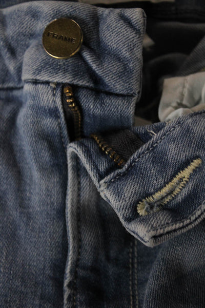 Frame Womens Straight Blue Mid Rise Cotton Jeans Size 27