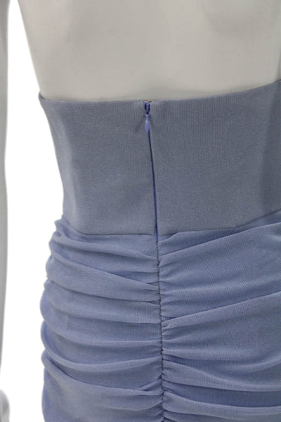 Michael Costello x Revolve Womens Bodycon Dress Blue Cowl Neck Midi Size S