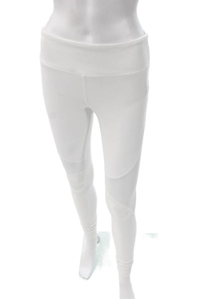 Alo Women Ankle Leggings White Nylon Blend Size M