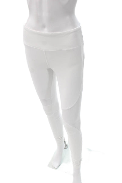 Alo Women Ankle Leggings White Nylon Blend Size M