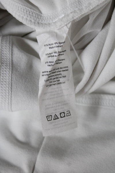 Alo Women Ankle Leggings White Nylon Blend Size M