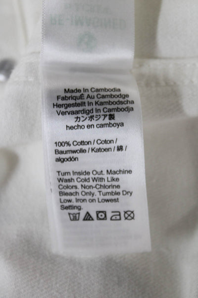 J Crew Womens Basic Jacket White Cotton Button Long Sleeve Size XS