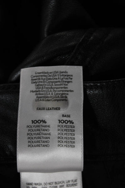 Mother Womens Faux Leather Gray Dress Pants Button Closure Solid Size 26