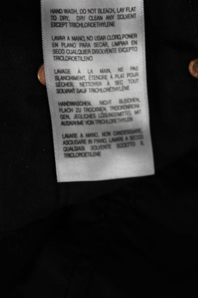 Mother Womens Faux Leather Gray Dress Pants Button Closure Solid Size 26