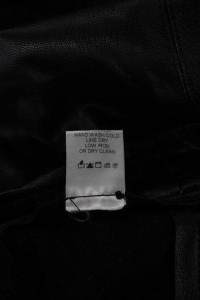 Avenue Montaigne Womens Ankle Faux Leather Gray Leggings Size 2