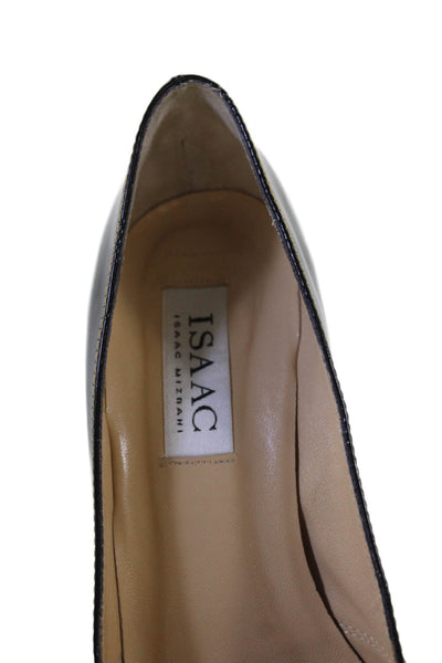 Isaac Isaac Mizrahi Womens Patent Leather Pointed Toe Pumps Black Size 8.5 B