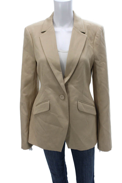 Favorite Daughter Womens Beige Buttoned Blazer Long Sleeve Size M