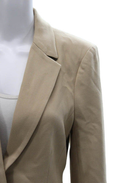 Favorite Daughter Womens Beige Buttoned Blazer Long Sleeve Size M