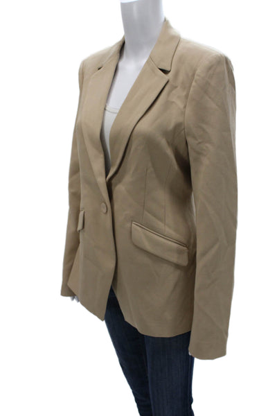 Favorite Daughter Womens Beige Buttoned Blazer Long Sleeve Size M