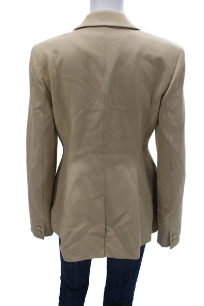 Favorite Daughter Womens Beige Buttoned Blazer Long Sleeve Size M