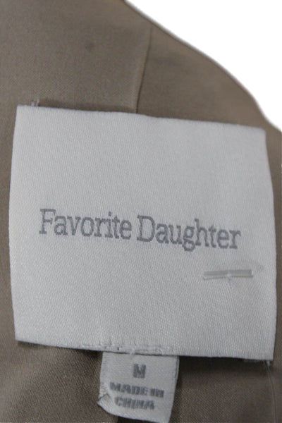 Favorite Daughter Womens Beige Buttoned Blazer Long Sleeve Size M