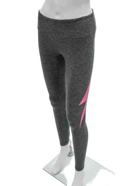 Aviator Nation Womens Gray Flecked Polyester Ankle Leggings Size M