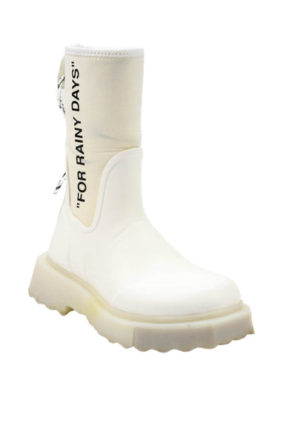 Off White Womens For Rainy Days Rain Boots Shoes White Size 7