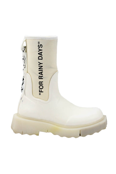 Off White Womens For Rainy Days Rain Boots Shoes White Size 7