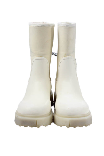 Off White Womens For Rainy Days Rain Boots Shoes White Size 7