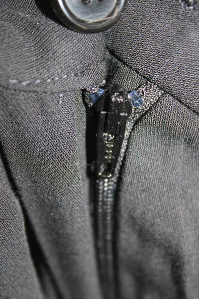 Ann Demeulemeester Womens Cropped Gray Rayon Pants Button Size 42