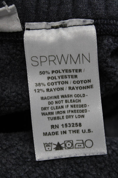 SPRWMN Womens Sweatpants Gray Polyester Pull On Solid Size L