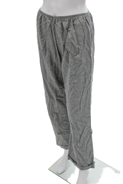 Donni Women Gray Striped Cotton Sweatpants Pull On Size S