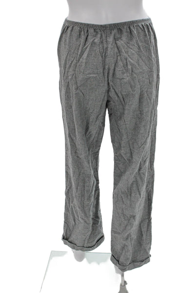 Donni Women Gray Striped Cotton Sweatpants Pull On Size S