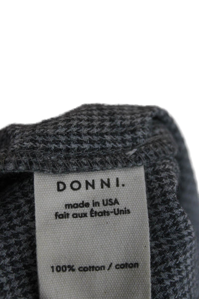 Donni Women Gray Striped Cotton Sweatpants Pull On Size S