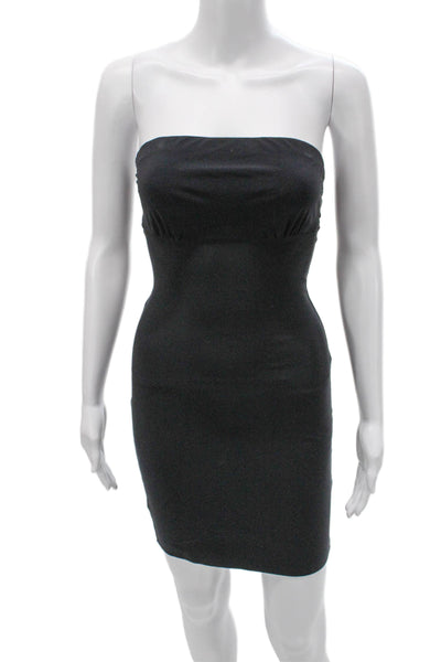 Commando Control Womens Black One Piece Shapewear Nylon Square Neck Size M