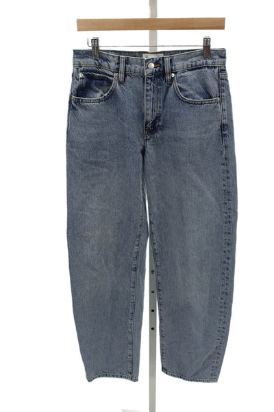 Frame Women Tapered Jeans Blue Cotton High Rise Inseam 31 Size 24