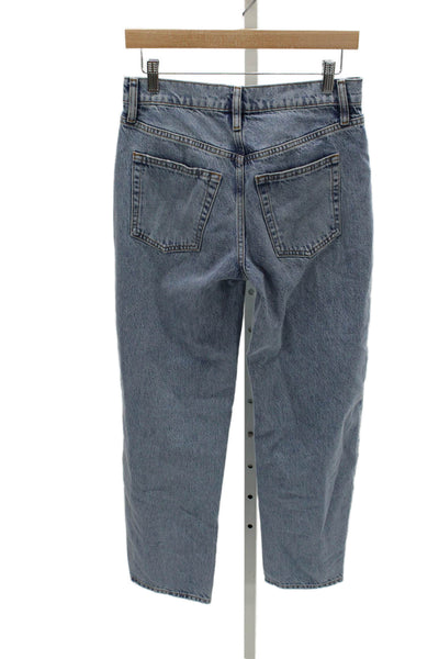 Frame Women Tapered Jeans Blue Cotton High Rise Inseam 31 Size 24