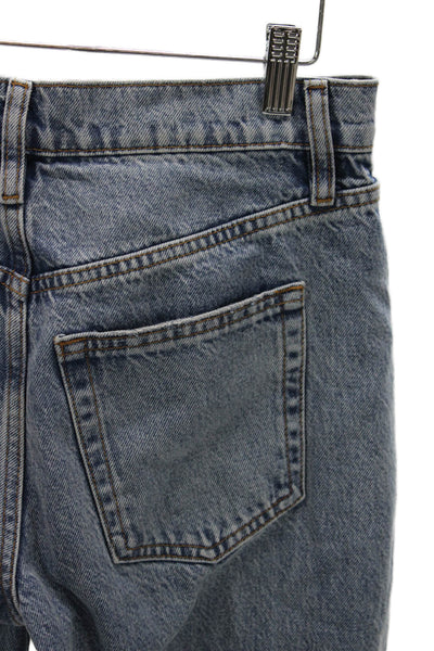 Frame Women Tapered Jeans Blue Cotton High Rise Inseam 31 Size 24