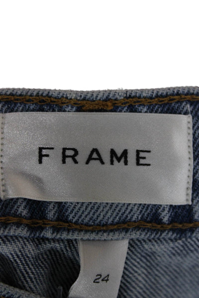 Frame Women Tapered Jeans Blue Cotton High Rise Inseam 31 Size 24