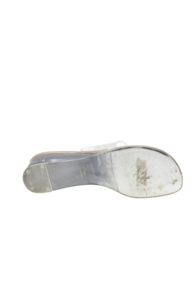 Mango Womens Translucent Slide On Sandals Clear Size 40 10