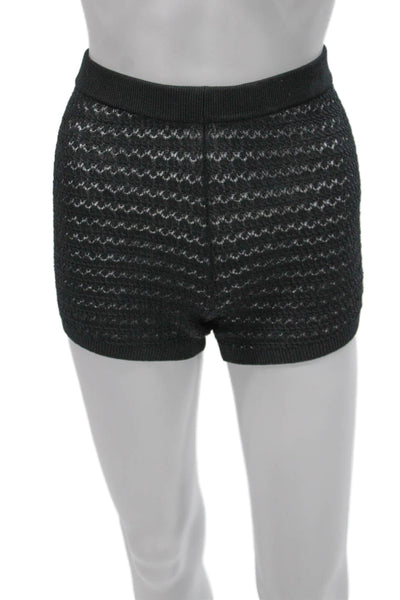 Devon Windsor Women Black Geometric Collared Long Sleeve Button Set Size S
