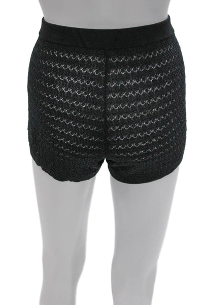 Devon Windsor Women Black Geometric Collared Long Sleeve Button Set Size S