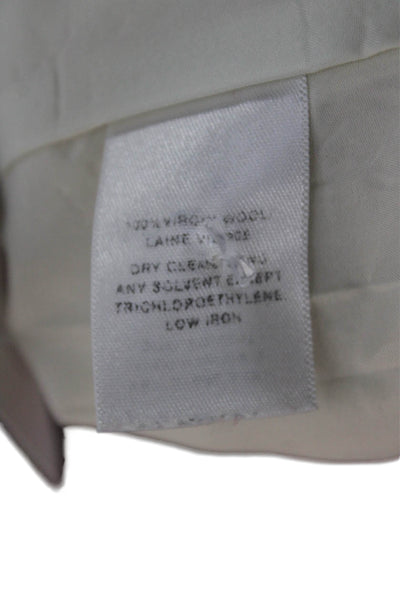 Lafayette 148 New York Womens Straight Pencil Skirt Beige Virgin Wool Size 10
