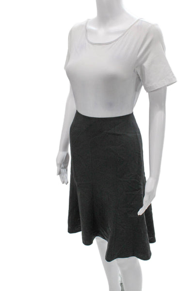 Akris Punto Womens A-Line Wool Gray Knee Length Skirt Zip Size 12